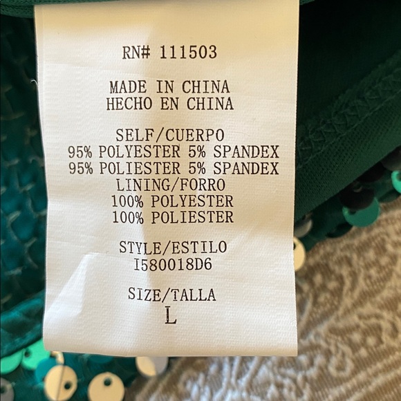 As U Wish Teal & Silver Sequin Slip Dress - Picture 11 of 12